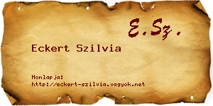 Eckert Szilvia névjegykártya
